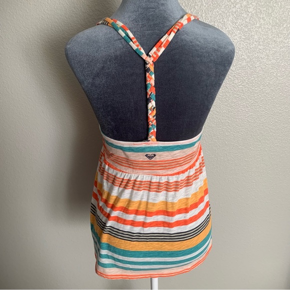 Roxy Womens Small Bright Stripes Racerback Flowy Tank Top - Picture 3 of 4